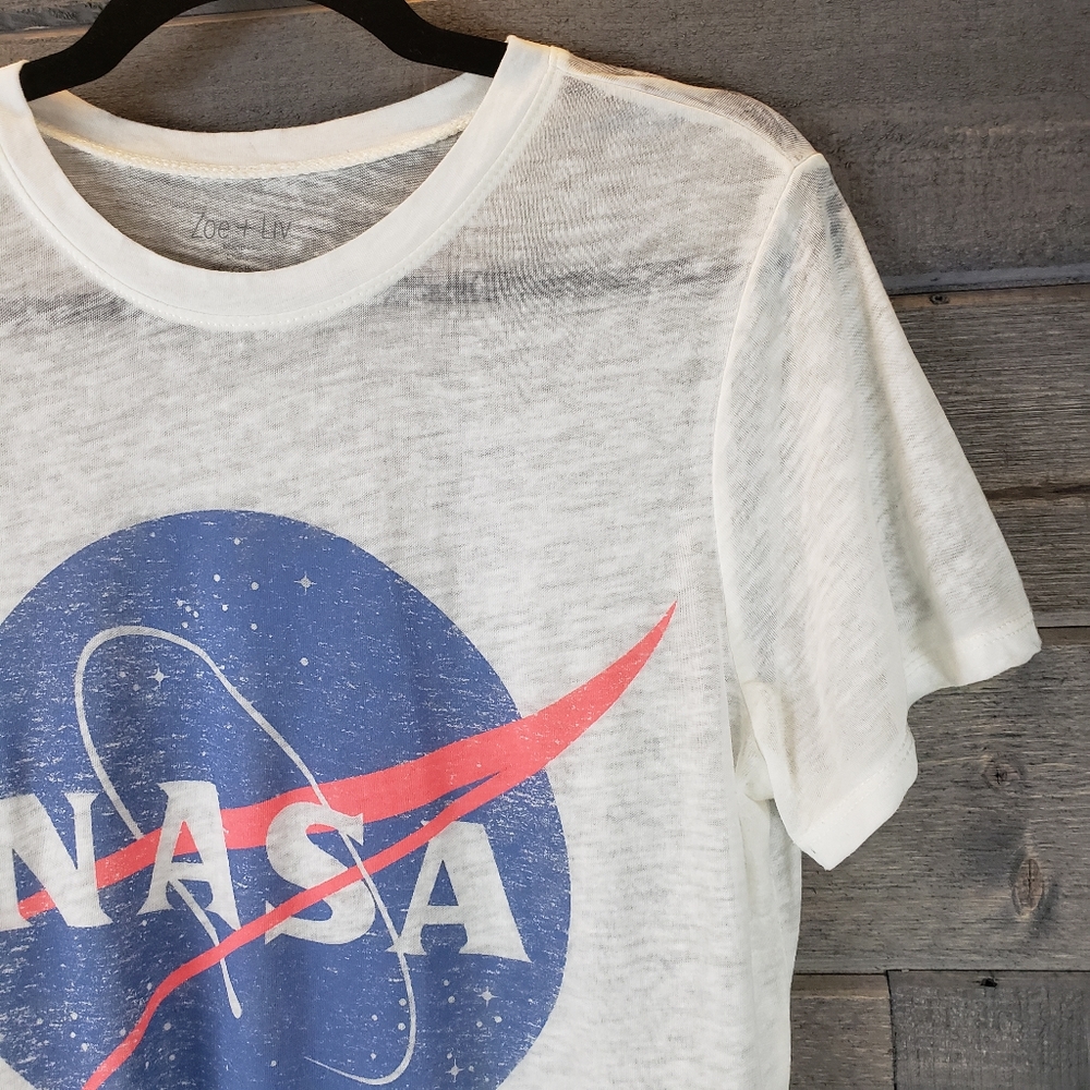Zoe + Liv NASA Burnout Graphic Tee Medium - Picture 4 of 8